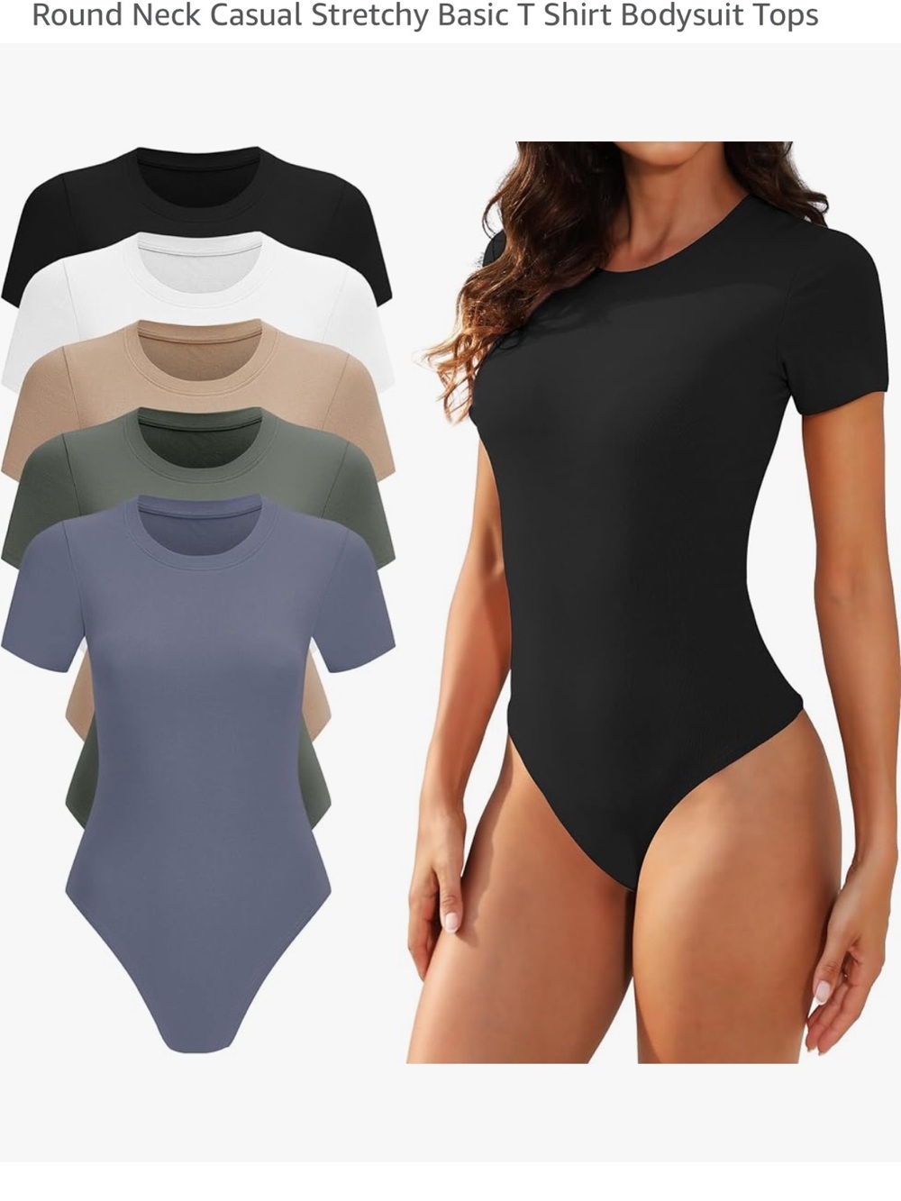 5 Pack - Round Neck Short Sleeve Bodysuits